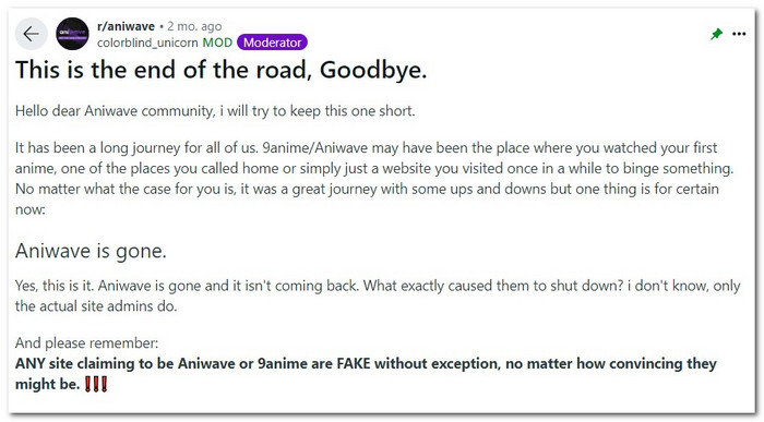 aniwave reddit is aniwave down